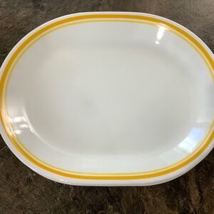 Vintage Corelle Serving Platter - Citrus Orange & Yellow
